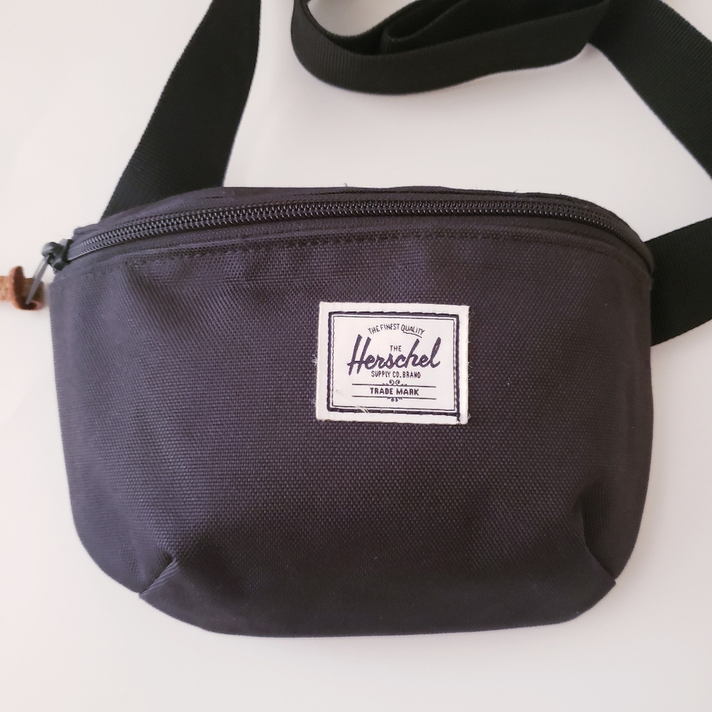 Herschel Black Canvas Belt Bag - Picture 2 of 12
